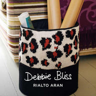 Debbie Bliss Leopard Waste Basket Knitting Pattern
