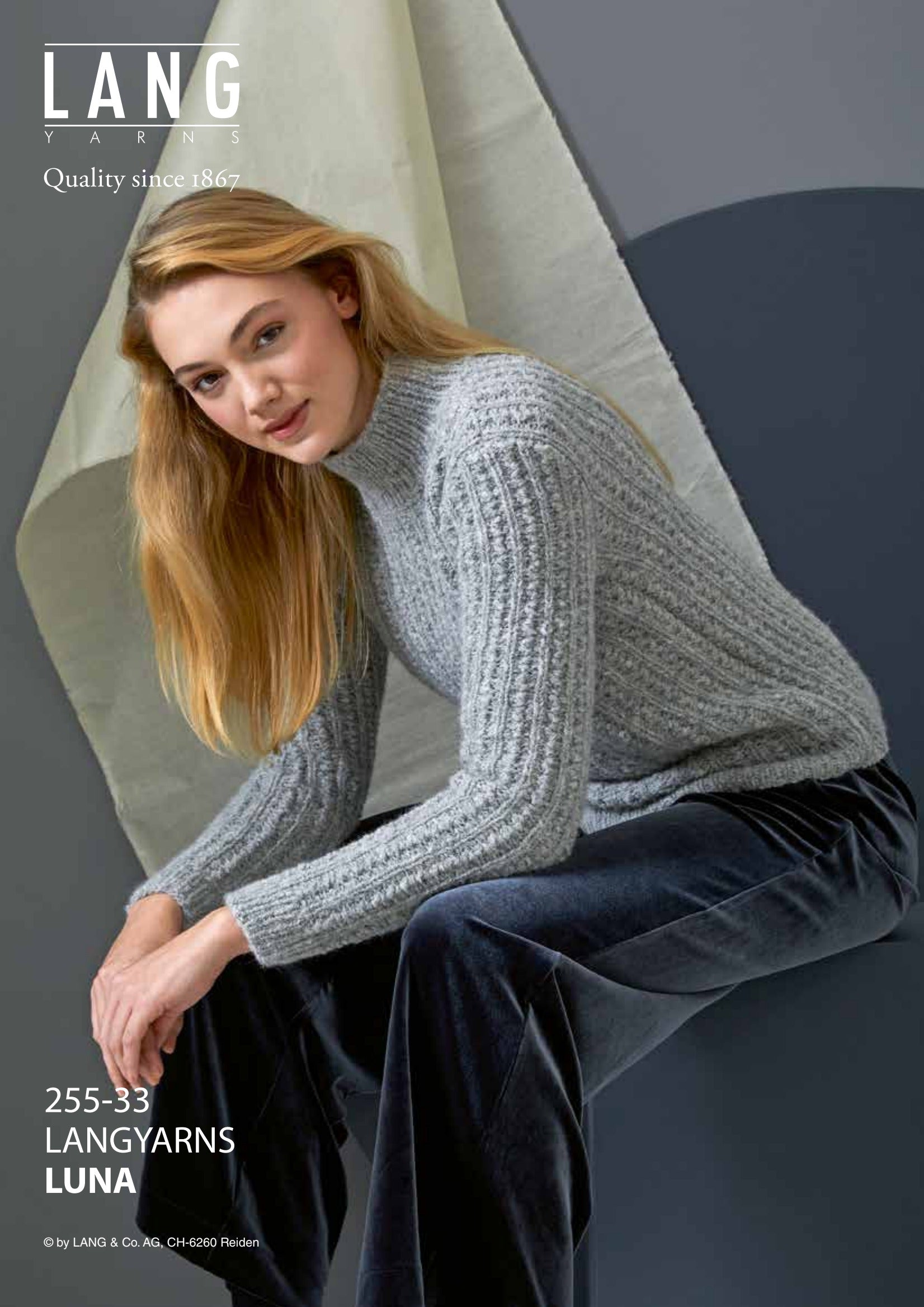 Lang 255-33 Pullover Jumper Knitting Pattern