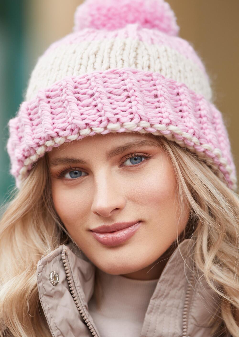 Striped Hat Knitting Pattern