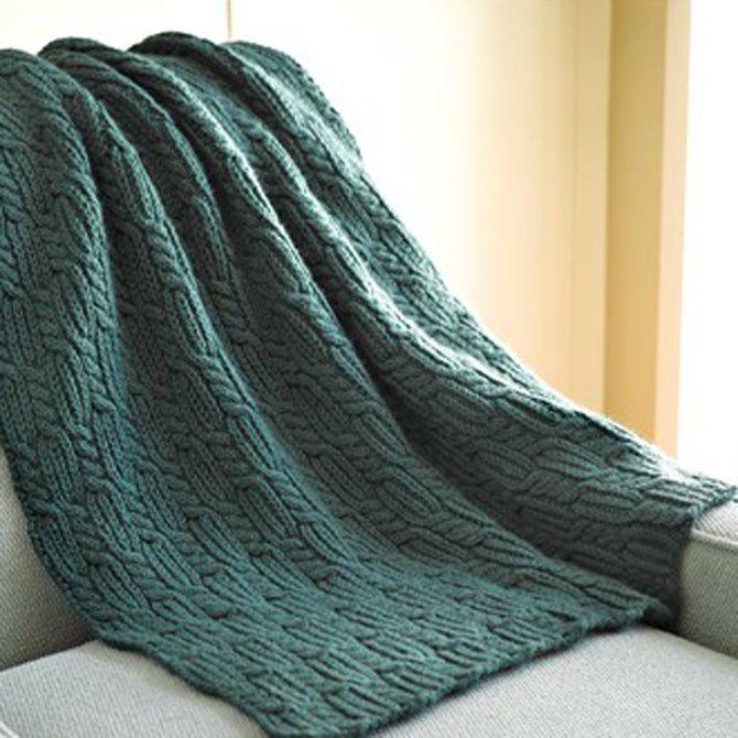 Valley Yarns Soft Cables Afghan Knitting Pattern