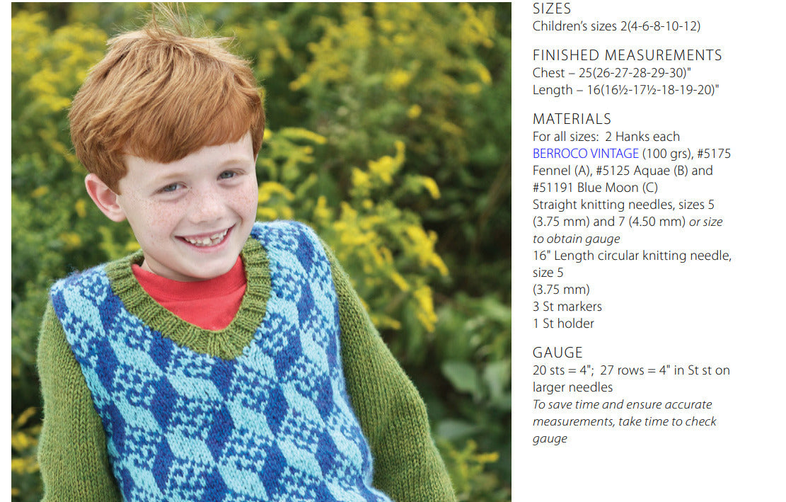 Felix Vest Jumper Knitting Pattern