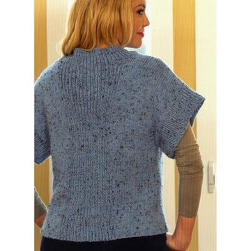 Plymouth Yarn 2716 Boxy Cables Pullover Knitting Pattern