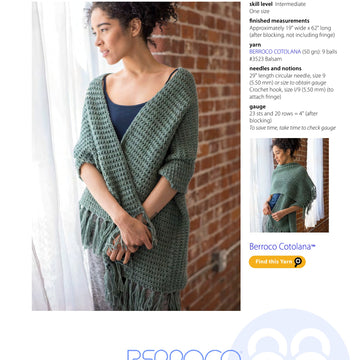 Berroco Pippa Wrap Knitting Pattern