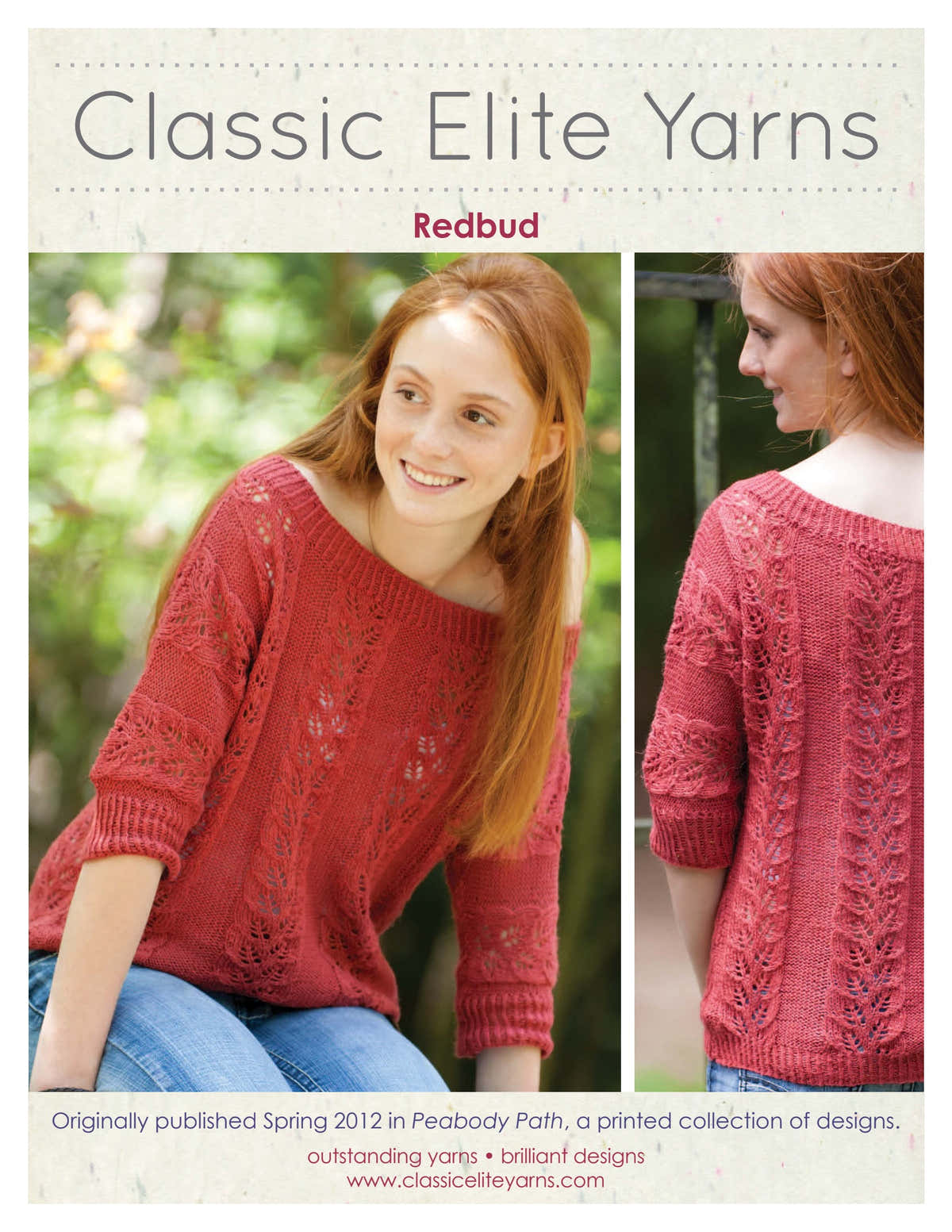 Classic Elite Yarns Redbud Jumper Knitting Pattern