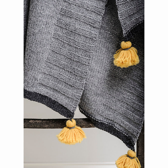 Blue Sky Fibers Scandia Throw Blanket Knitting Pattern