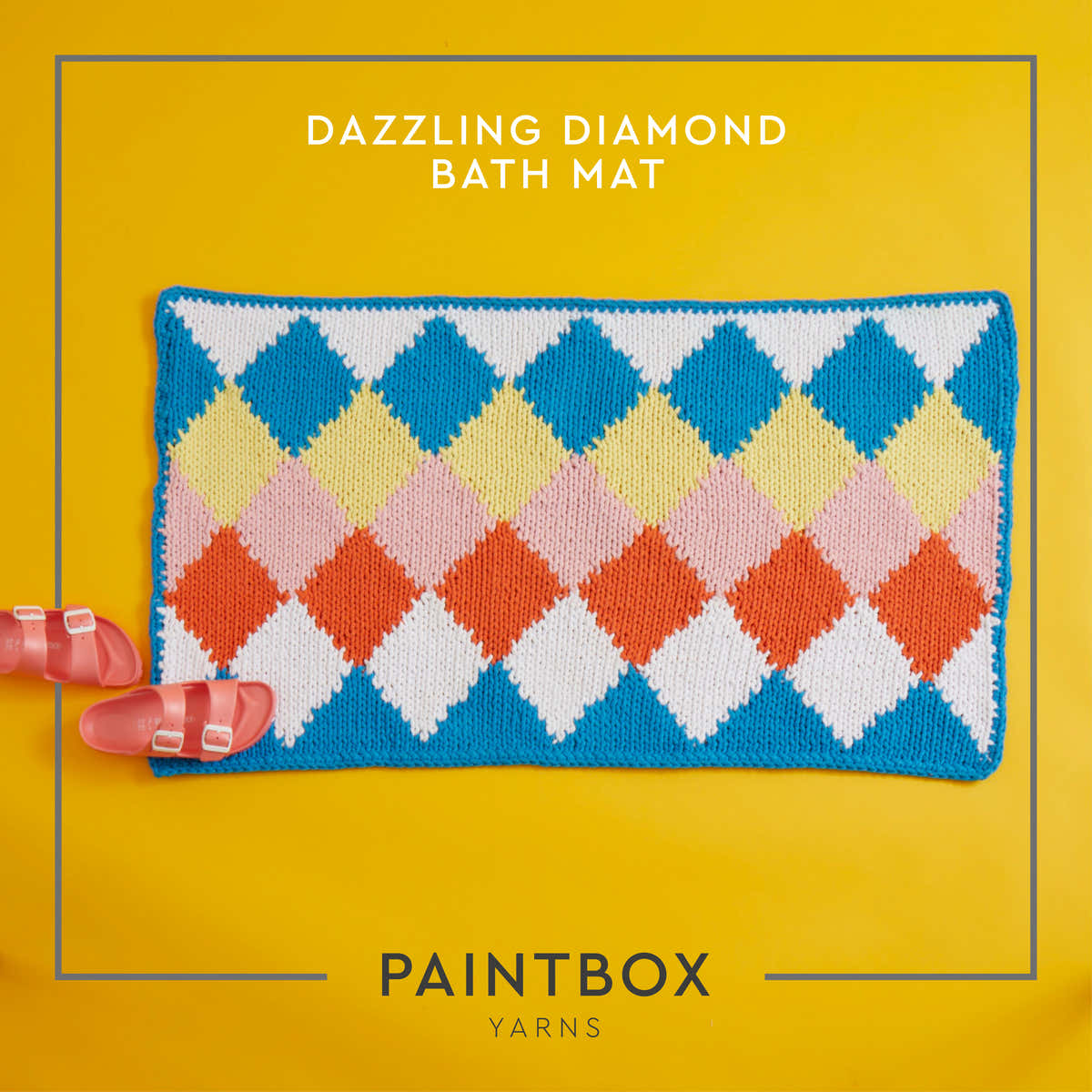 Paintbox Yarns Dazzling Diamond Bath Mat Knitting Pattern