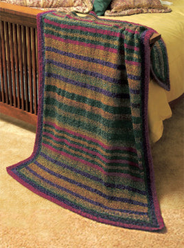 Knitting Prairie Stripes Throw Pattern