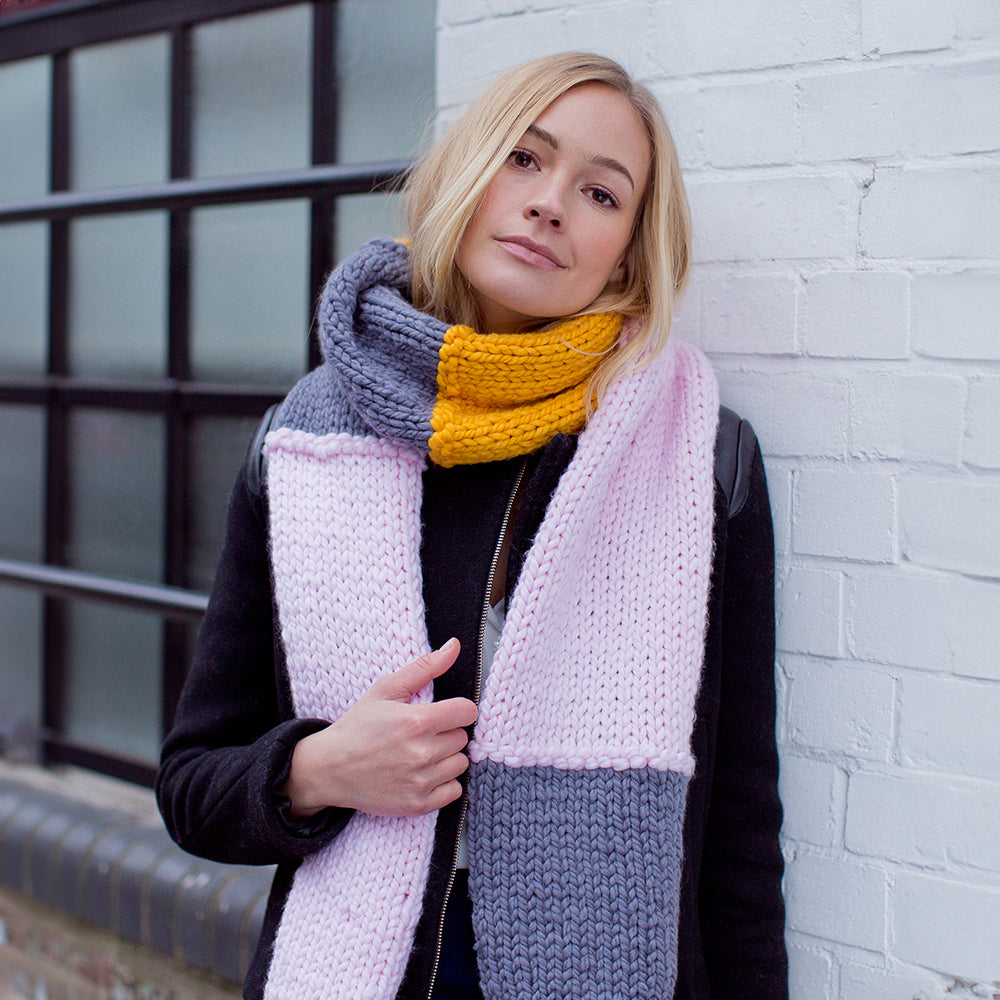 MillaMia Lisen Stripe Scarf Knitting Pattern