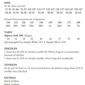 Cannon Jumper Knitting Pattern