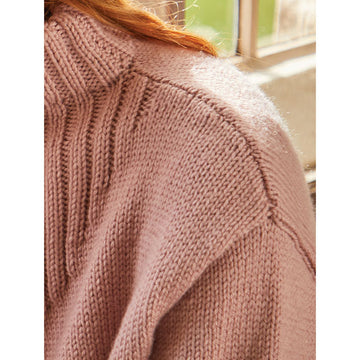 Sirdar Funnel Neck Rib Detail Sweater in Country Classic Worsted