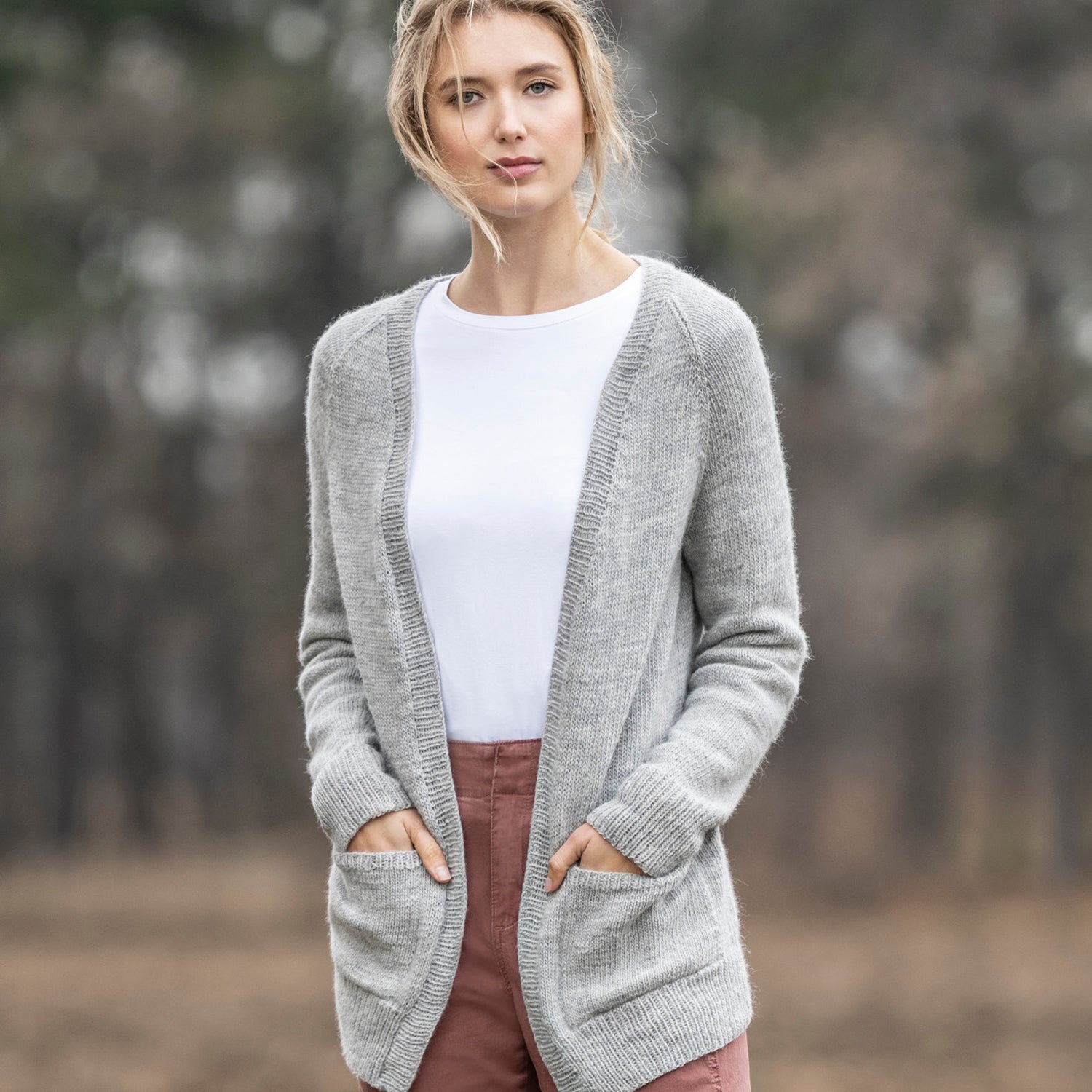 Blue Sky Fibers New London Cardigan Knitting Pattern