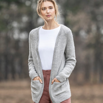 Blue Sky Fibers New London Cardigan Knitting Pattern