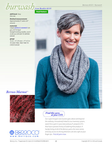 Berroco Burwash Cowl Knitting Pattern