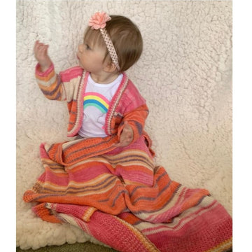 Plymouth Yarn Baby Shrug and Blanket Knitting Pattern