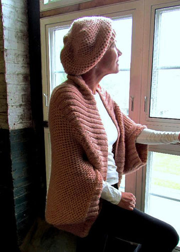 Womens Shrug and Hat Bolero Knitting Pattern