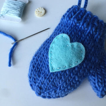Felt Applique Mitten Christmas Ornament