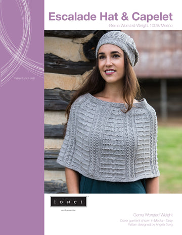 Louet Escalade Hat & Capelet Knitting Pattern
