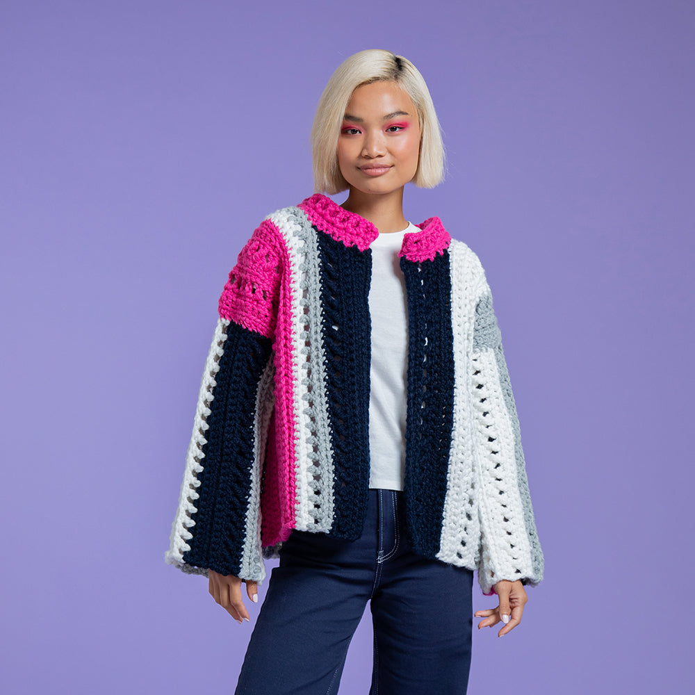 Paintbox Yarns Jump for Joy Jacket Crochet Pattern