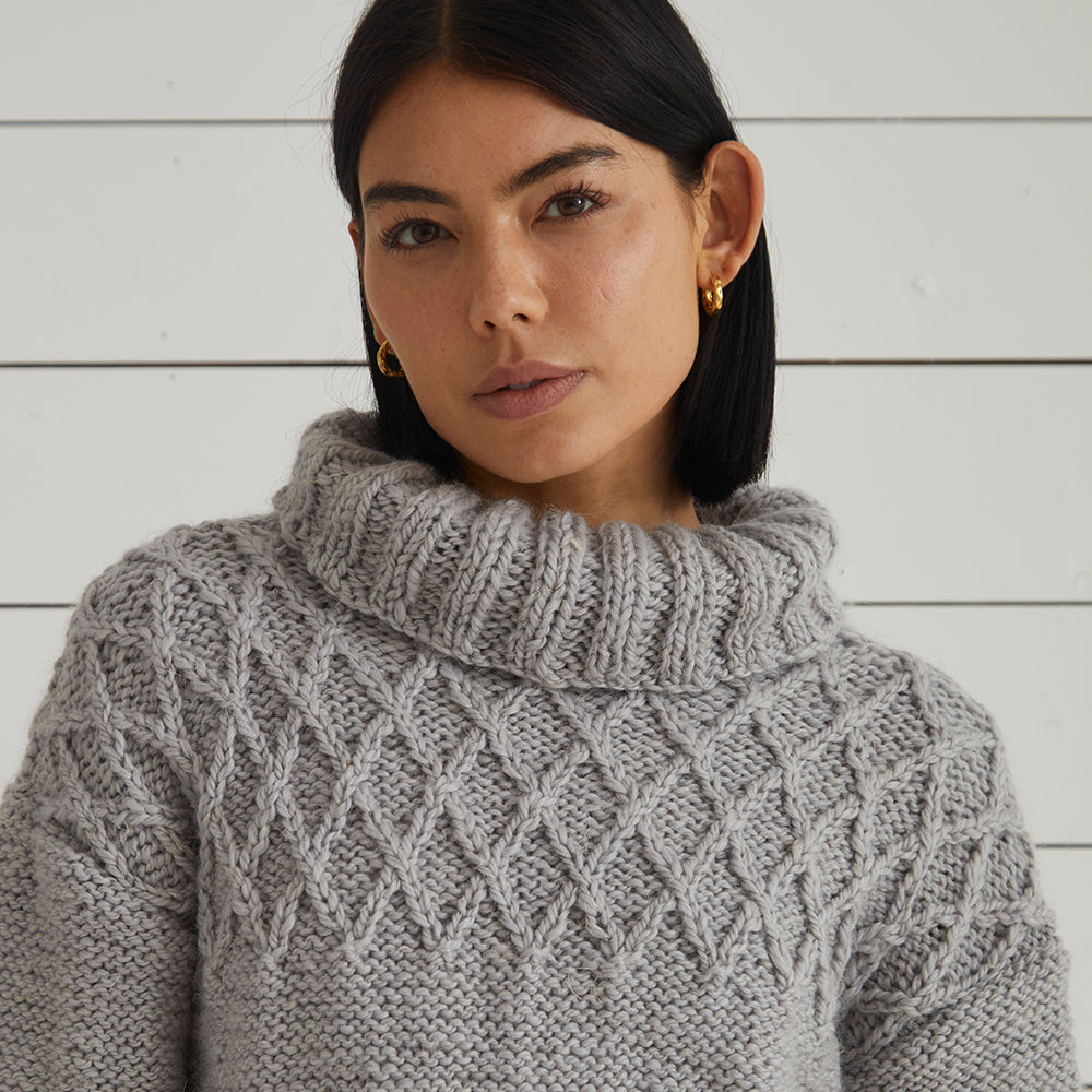 Debbie Bliss Phillipa Cable Yoke Sweater Knitting Pattern
