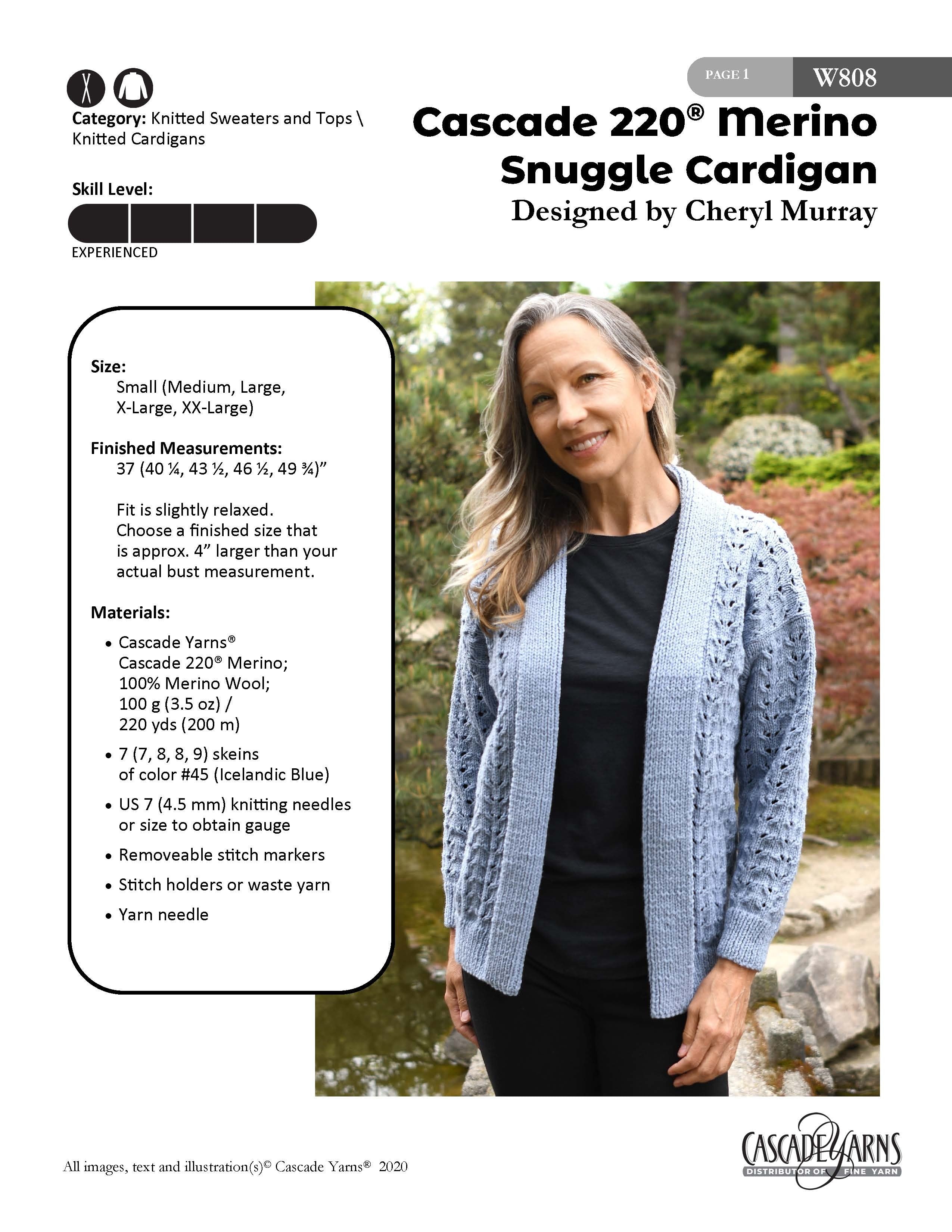 Snuggle Cardigan Knitting Pattern