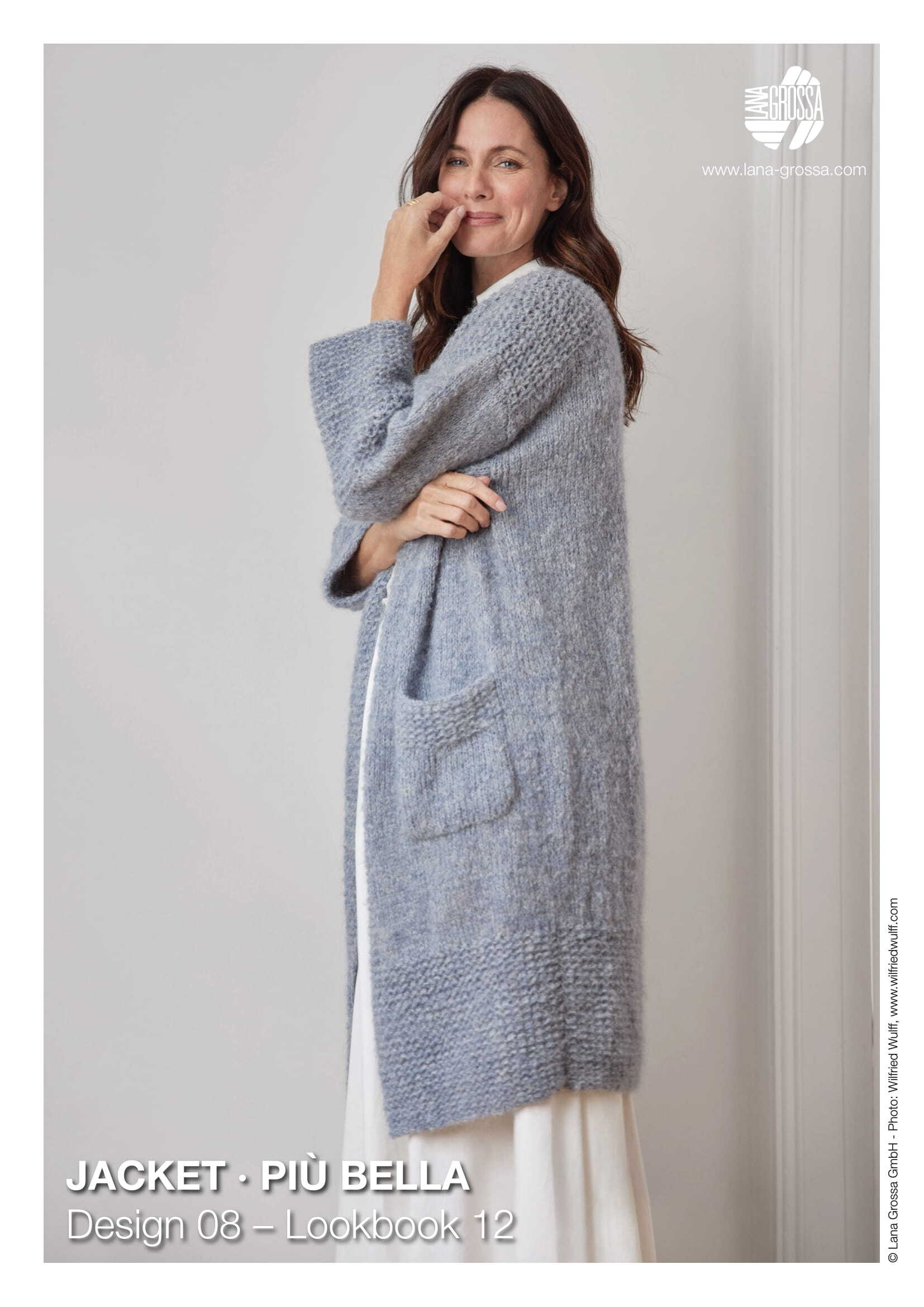 Lana Grossa 08 Jacket Cardigan Knitting Pattern