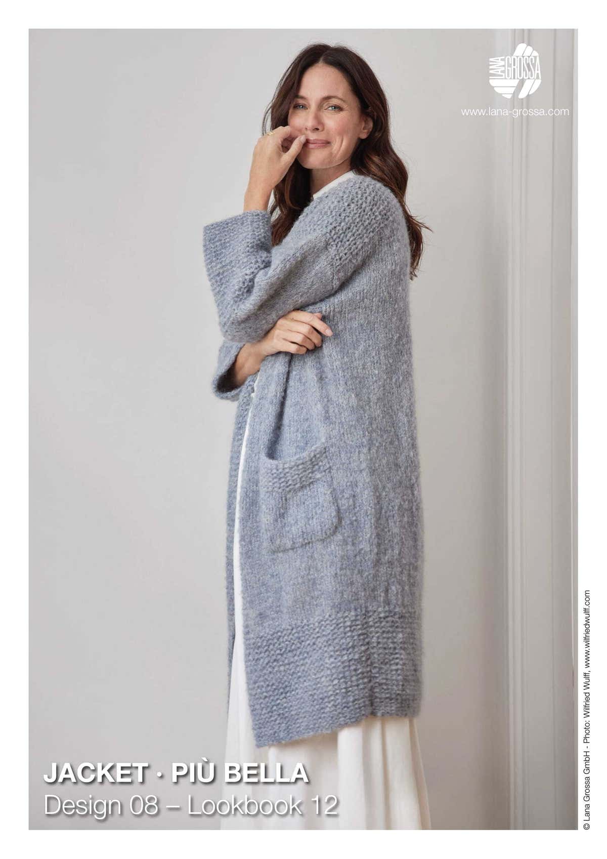 Lana Grossa 08 Jacket Cardigan Knitting Pattern