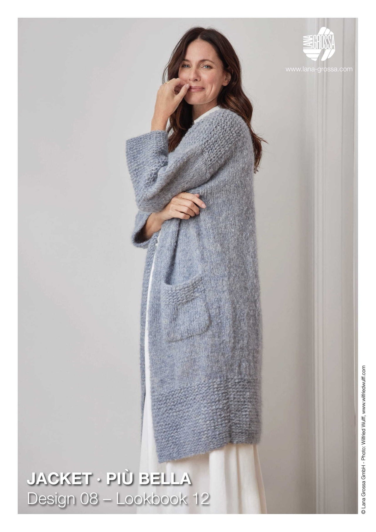 Lana Grossa 08 Jacket Cardigan Knitting Pattern
