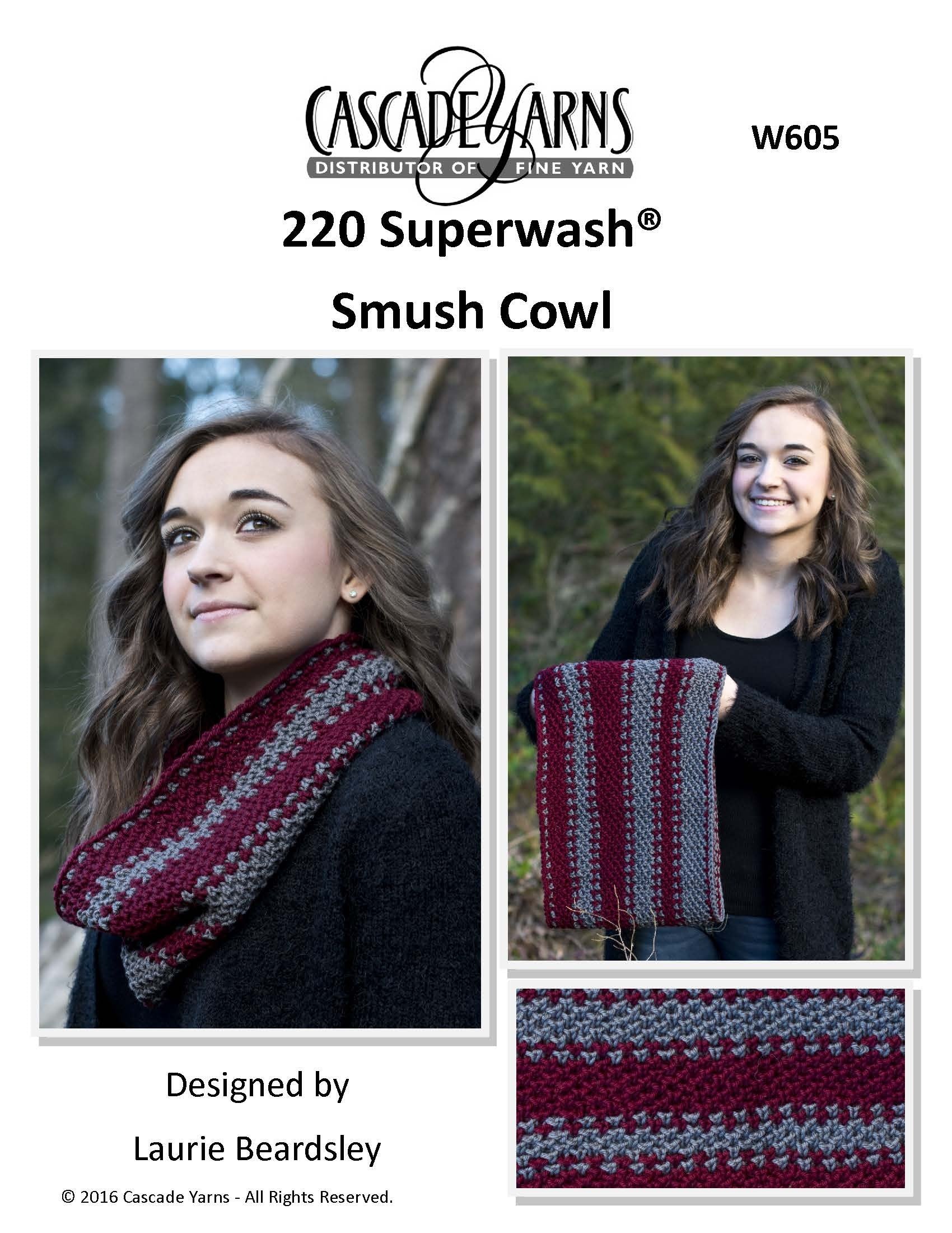 Cascade Yarns W Smush Cowl Knitting Pattern