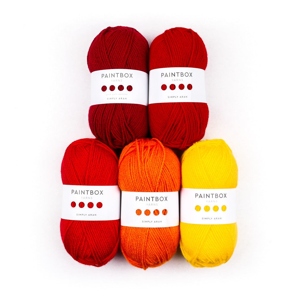 Paintbox Yarns Simply Aran 5 Ball Color Pack Yarn - Acrylic Aran