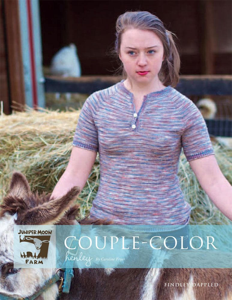 Couple-Color Henley Top Knitting Pattern