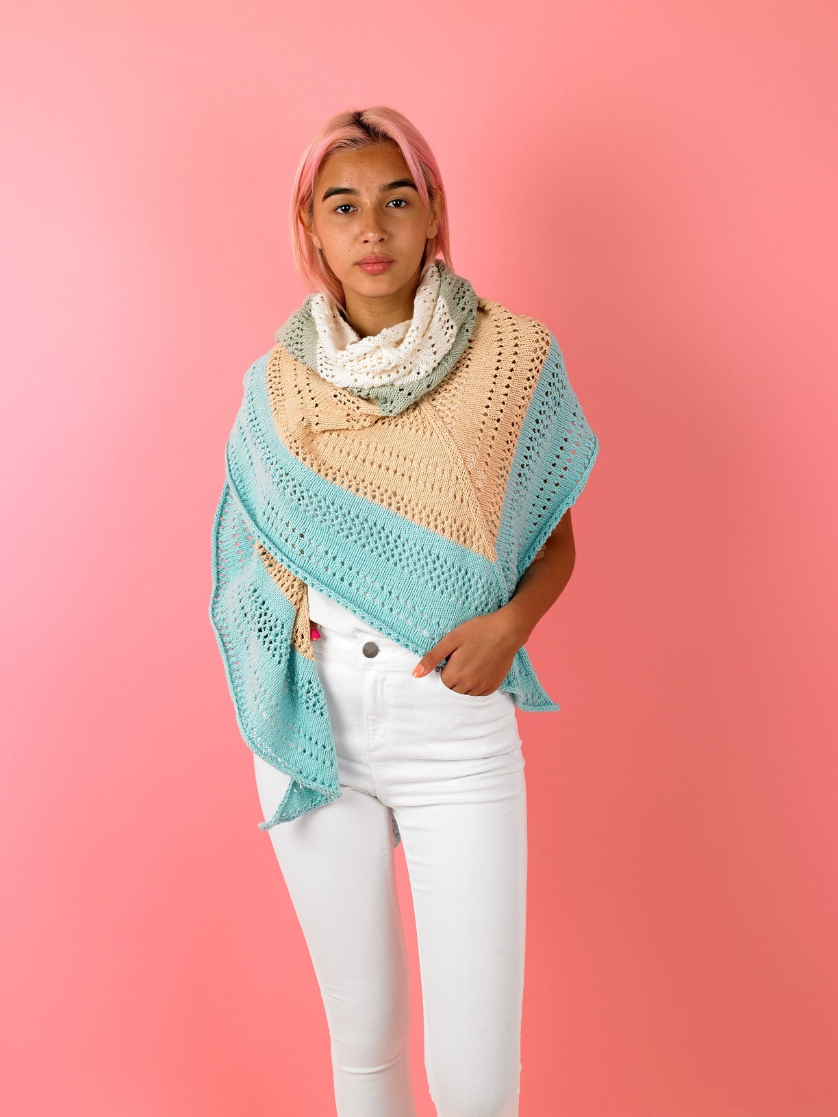 Paintbox Yarns Lollipop Lace Shawl Knitting Pattern