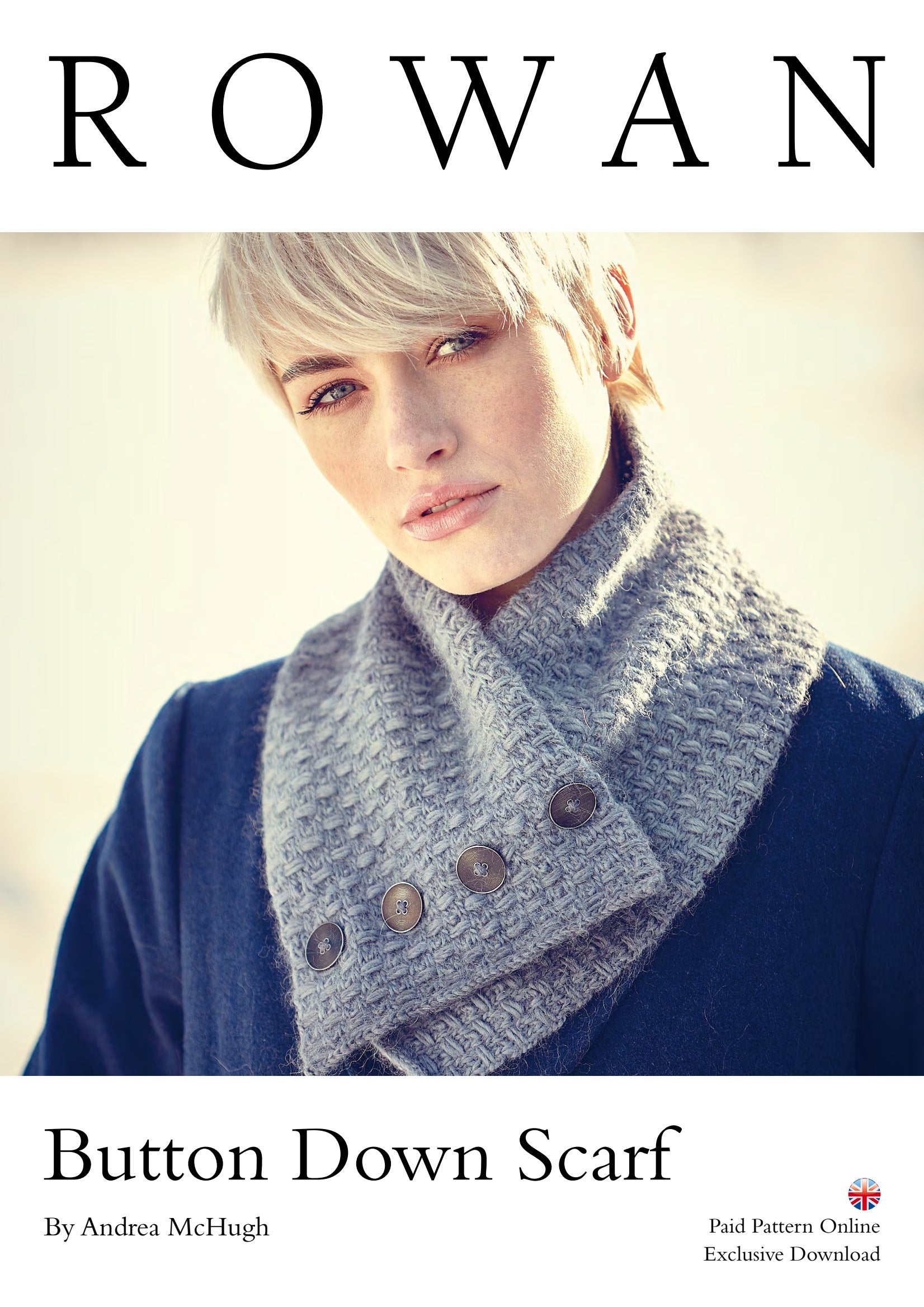 Rowan Button Down Scarf Knitting Pattern