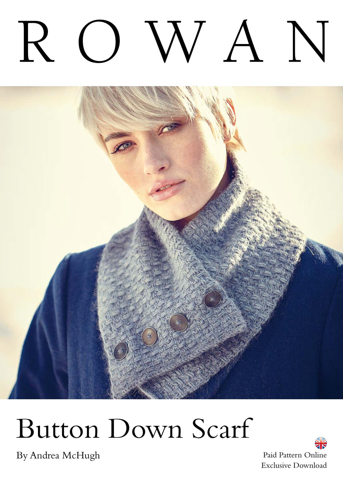 Rowan Button Down Scarf Knitting Pattern