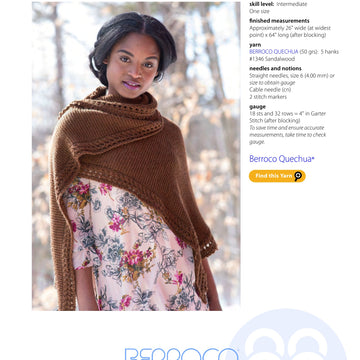Berroco Nella Wrap Knitting Pattern