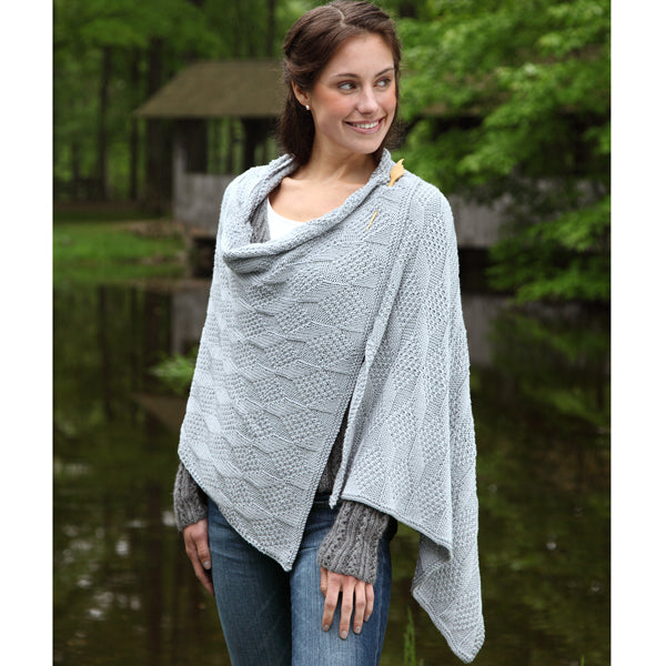 Valley Yarns Beveled Silver Scarf and Wrap Knitting Pattern