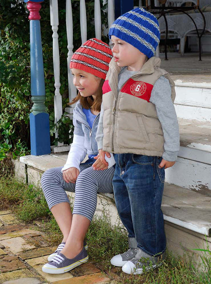 Skinny Striped Hat Knitting Pattern