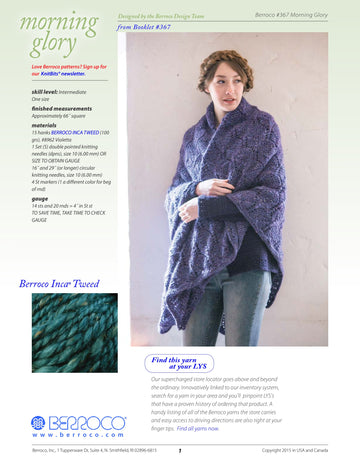 Berroco Morning Glory Blanket Knitting Pattern