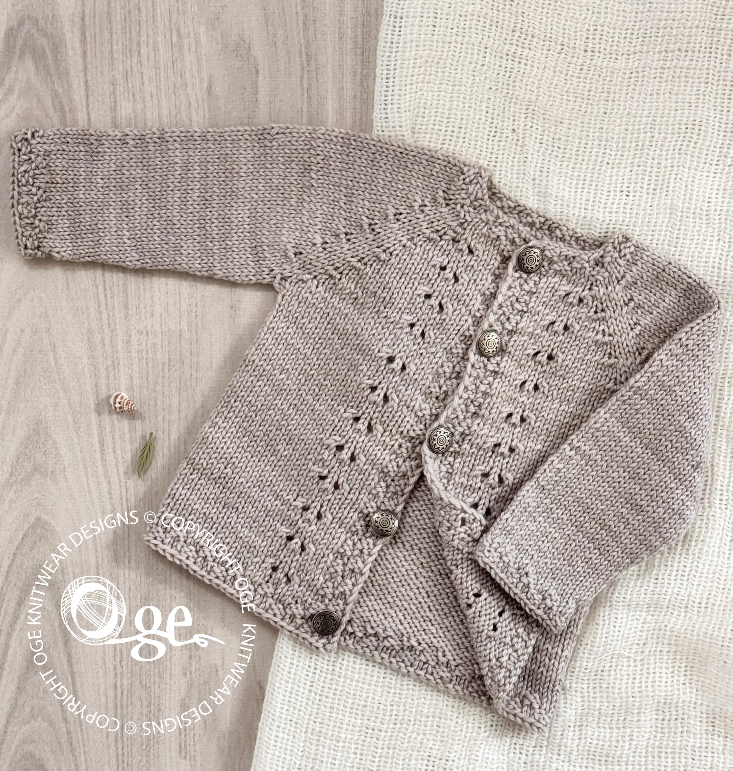 Dimples Top Down Cardigan - P291