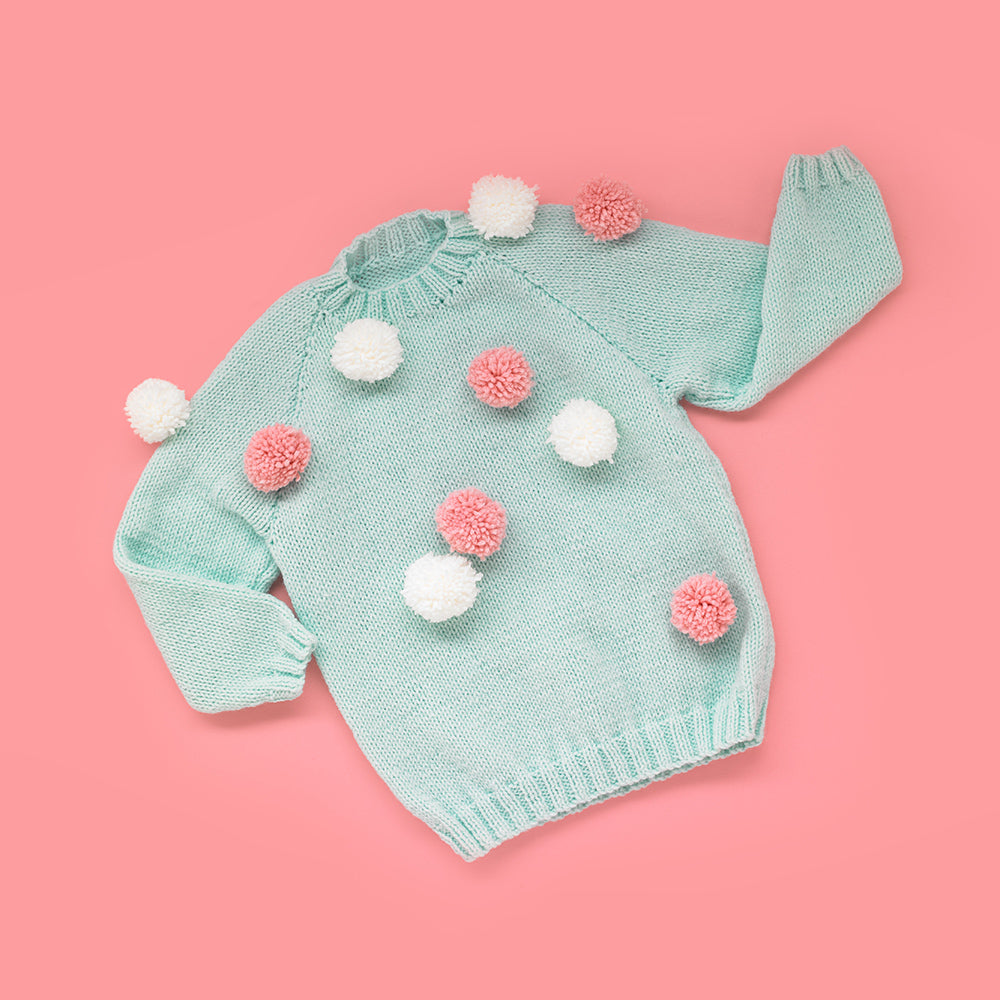 Paintbox Yarns Jingle Pom Jumper Knitting Pattern