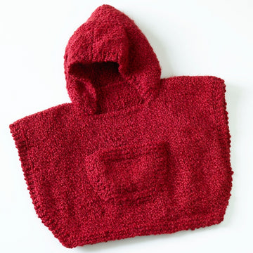 Hooded Baby Poncho in Lion Brand Homespun - 70358AD PDF