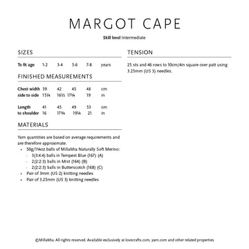 MillaMia Margot Cape PDF