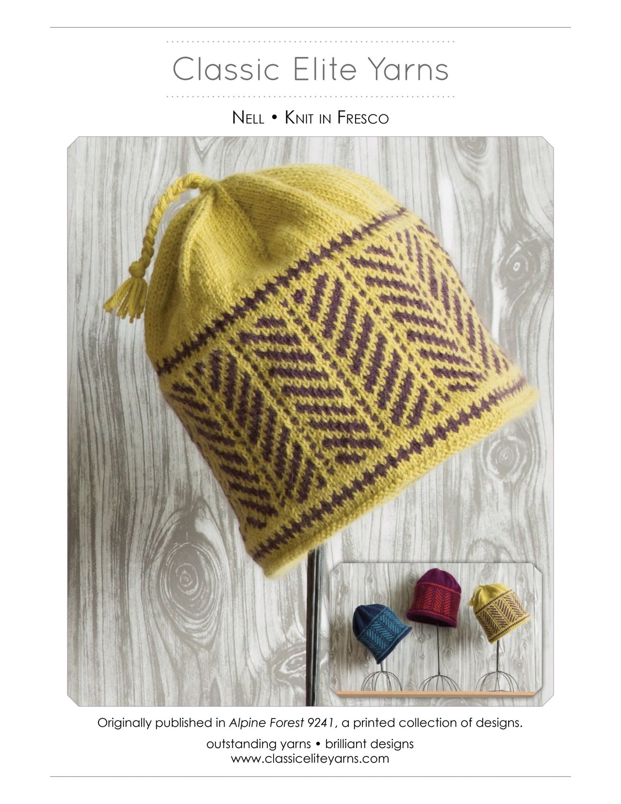 Classic Elite Yarns Nell Hat Knitting Pattern