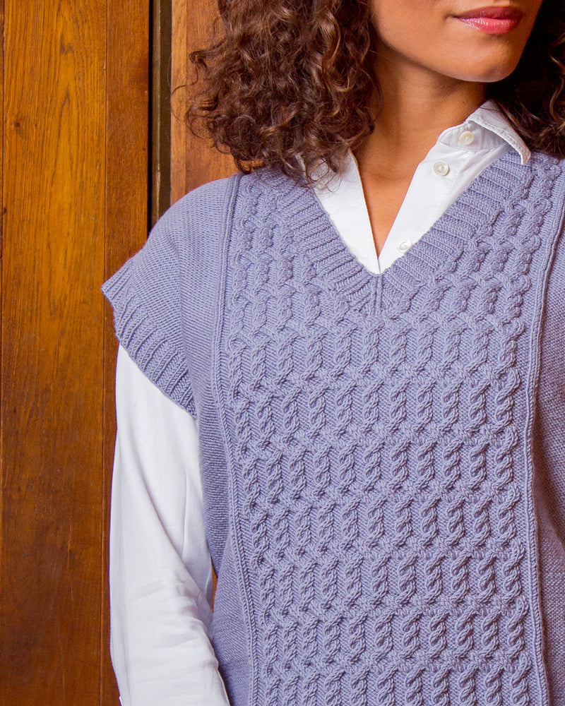 MillaMia Ida Cable Vest Knitting Pattern