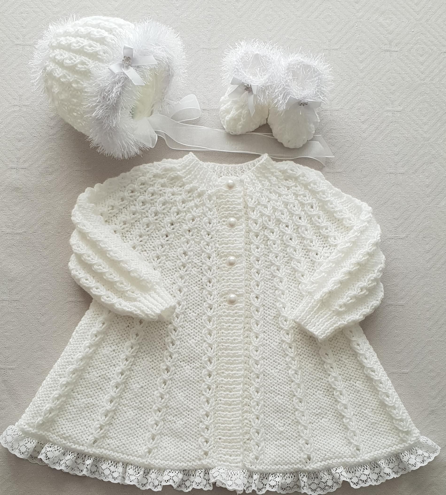 Aurora swing coat baby knitting pattern