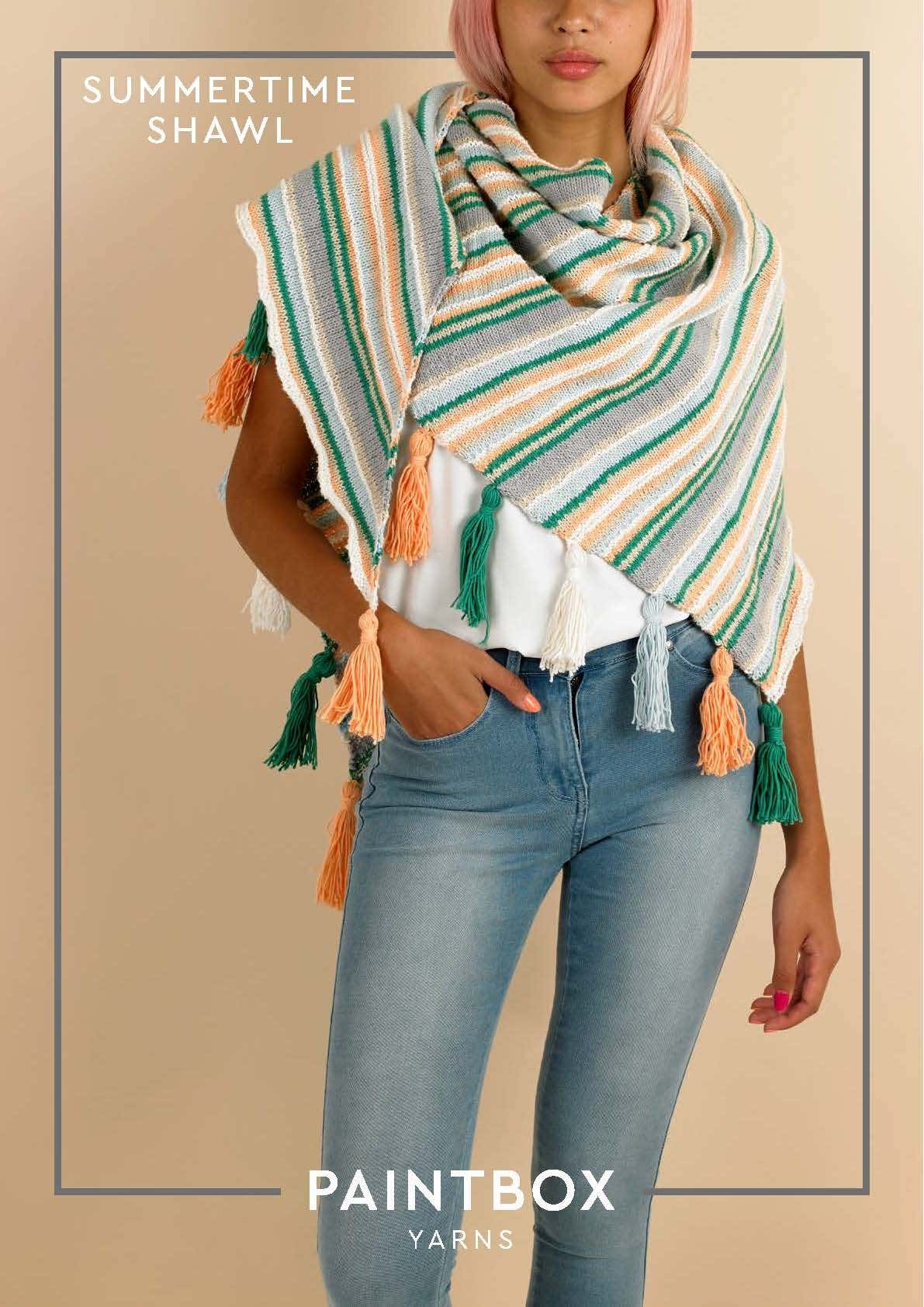 Paintbox Yarns Summertime Shawl Knitting Pattern