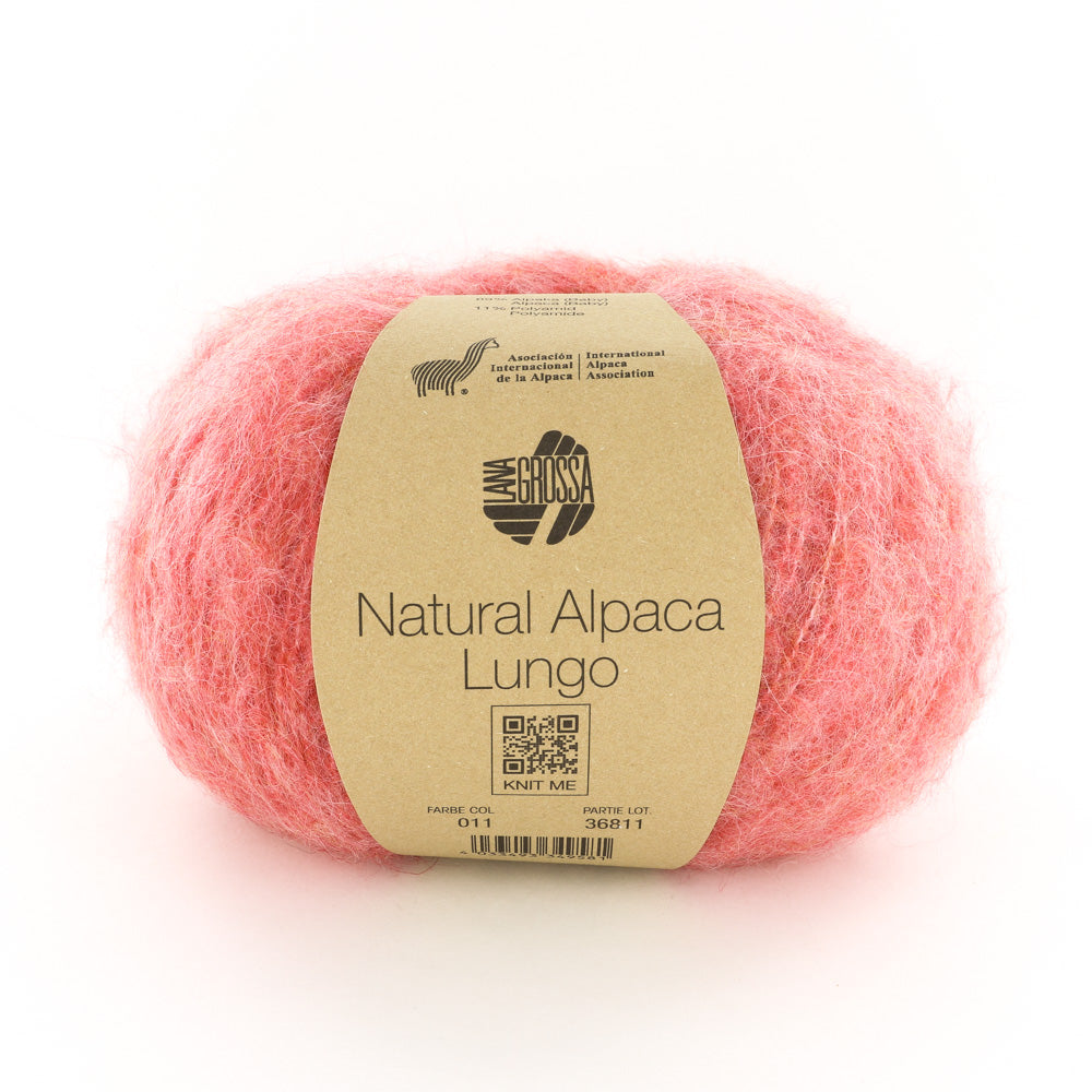 Lana Grossa Natural Alpaca Lungo Yarn - Alpaca Aran