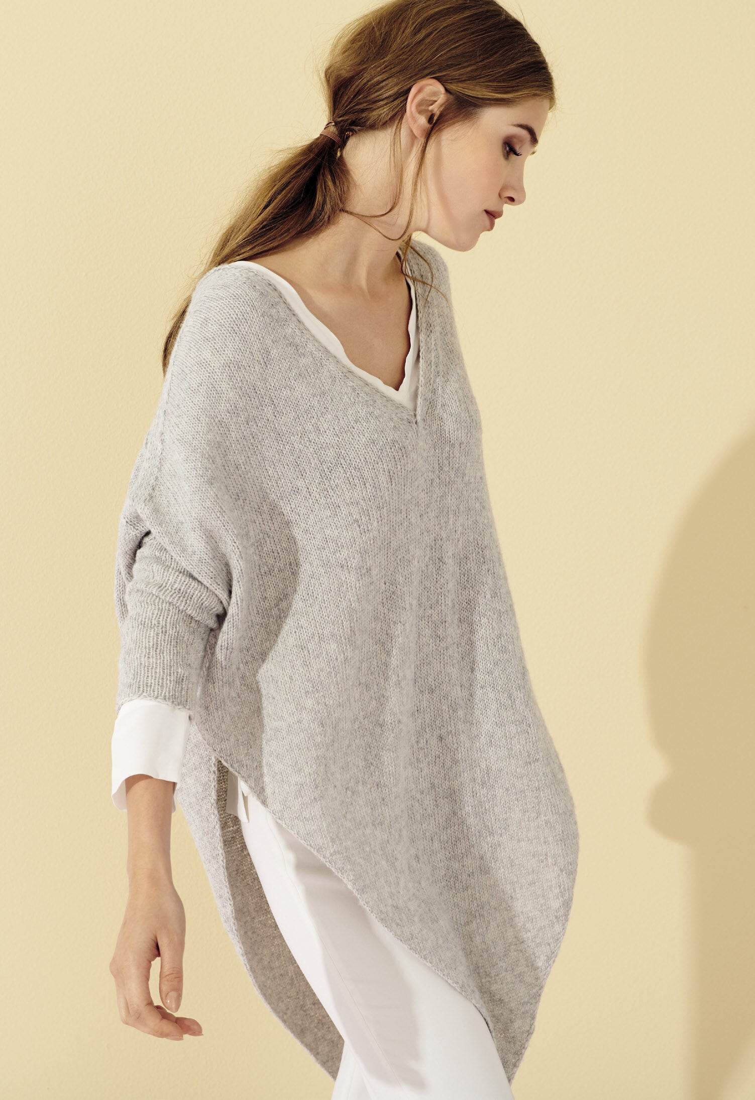 Lana Grossa Poncho Pullover Wrap Knitting Pattern
