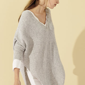 Lana Grossa Poncho Pullover Wrap Knitting Pattern