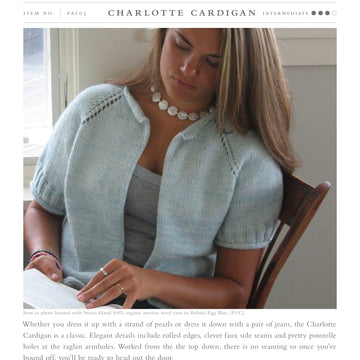 Swans Island Charlotte Cardigan Knitting Pattern