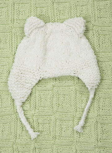 Cat Hat with Earflaps Knitting Pattern